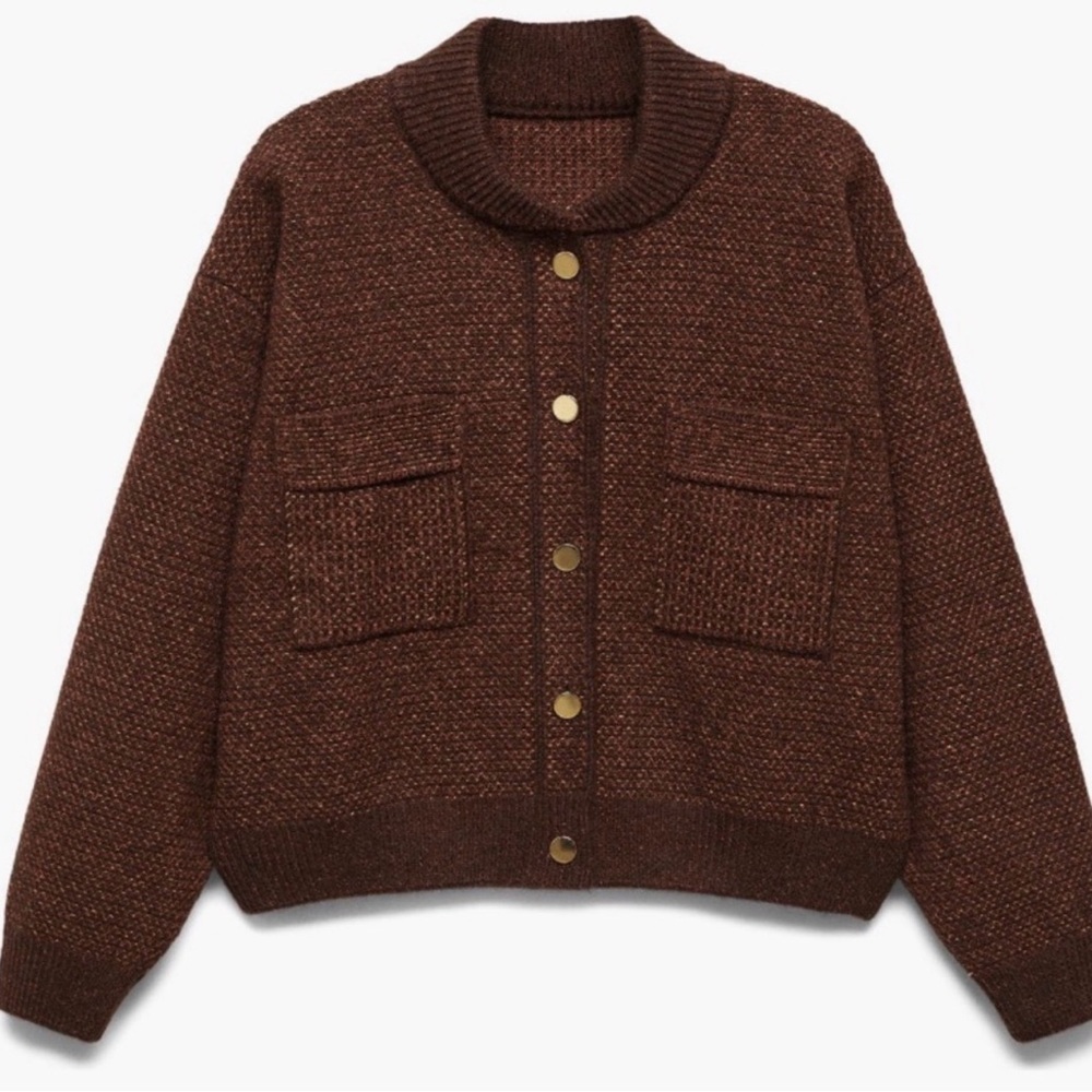 Mango Bomber Style Cardigan/Jacket with Buttons XS